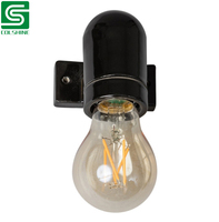 Douille de lampe E27 compacte en porcelaine avec prise, design élégant, base luminaire 4A 250V pour intérieurs contemporains