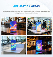 Layar LED Fleksibel P2 Bentuk Kustom 258x394mm Full Color, Layar Selamat Datang Digital Signage untuk Periklanan