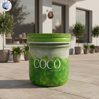 Escultura de Taza de Café de Fibra de Vidrio para Exteriores, OEM/ODM, Tamaño, Color y Logotipo Personalizables, Directo para Parques de Atracciones, Eventos y Espacios Públicos