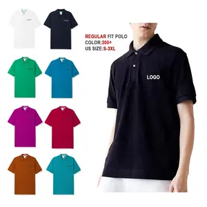 Custom Men's Polo Tshirt Polo T-Shirt High Quality 100% Cotton White Plain Blank Custom Embroidery Logo Men Polo T Shirt