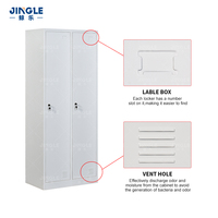 Armoire de rangement en acier à 2 portes horizontales personnalisée, armoire de rangement pour salle de sport, armoire de rangement métallique antivol verrouillable