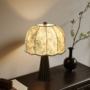 Ceramic Table <b>Lamp</b> E27 <b>Led</b> Warm <b>Light</b> Bedroom Study Desk Decorative Lighting Medieval Style Eye Caring Design - Product Image 2