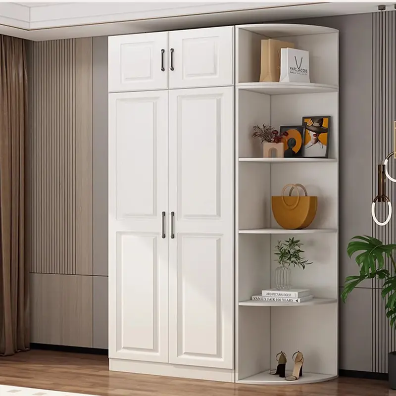 Modern Wardrobe European Style Simple Book Cabinet Durable Combination Closet Wardrobe