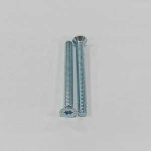 Vis de machine à tête plate M6.0 x 60 mm, CR3+ zinguées, vis pour machine, acier au carbone C1022, Homn Reen - Product Image 5