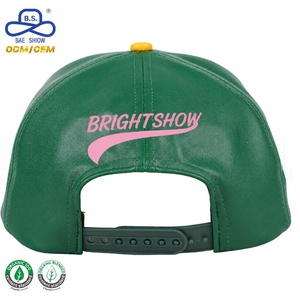 Berretti da Baseball in pelle a 5 pannelli personalizzati di nuova tendenza con Design colorato con chiusura a scatto regolabile per uomo e donna - Product Image 3