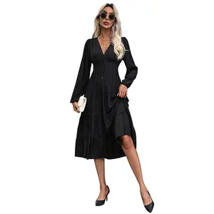 Fashionable Woman's Dresses For Women 2023 Casual Dress Lady Elegant Ladies Sexy Vintage ODM OEM Customizable Wholesale Autumn