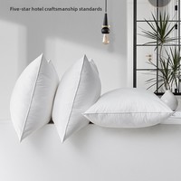 Oreiller d'hôtel en gros, garnissage en fibres de coton 45x75cm, tissu en coton 200TC, emballé sous vide, doux, taille personnalisée, oreiller de sommeil