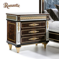Ensemble de meubles de chambre complet de style français moderne, de haute qualité, adapté aux appartements, en bois massif, couleur or, taille king