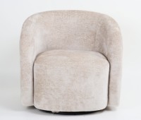 Fauteuil en crème nordique, luxe léger, une place, pour petit salon