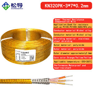 Câble de compensation de signal de capteur blindé <span class=keywords><strong>en</strong></span> PTFE plaqué argent <span class=keywords><strong>PT100</strong></span>, 2, <span class=keywords><strong>3</strong></span>, <span class=keywords><strong>4</strong></span> ou 6 conducteurs - Product Image 5