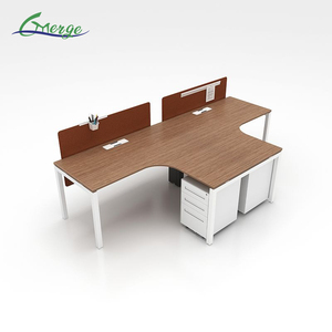 Moderno Open modulare 2 posti Workstation scrivania da ufficio Design tavolo da ufficio con gambe in metallo per uffici - Product Image 5