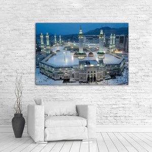 Lienzo <span class=keywords><strong>de</strong></span> Arte <span class=keywords><strong>de</strong></span> pared islámico, póster <span class=keywords><strong>de</strong></span> peregrinación a <span class=keywords><strong>La</strong></span> Meca, <span class=keywords><strong>mezquita</strong></span> <span class=keywords><strong>de</strong></span> <span class=keywords><strong>La</strong></span> Meca en <span class=keywords><strong>la</strong></span> <span class=keywords><strong>noche</strong></span>, póster arquitectónico, decoración del hogar, regalo para musulmanes - Product Image 2