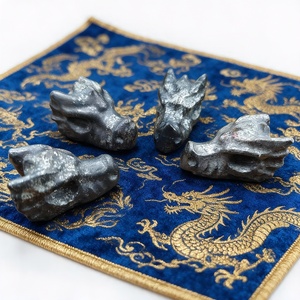 Série de statues de têtes de dragon en cristal, vente en gros, très demandées, pour l'attraction de richesse, pierre décorative sculptée, pierre brute, pierre concassée - Product Image 6