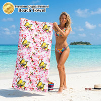 Custom Beach Towel 100% Cotton Custom Pattern Digital Reactive Printing 450GSM Heavy Luxury Plush Beach Towel 15 Years OEM