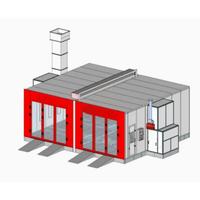 Cabine de peinture automobile Xinyuan efficace, brûleur diesel Riello, chauffage, filtre à air haute efficacité, cuisson LED 18KW