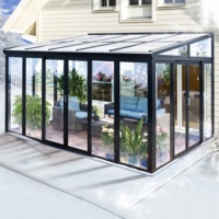Véranda 4 saisons sur pied personnalisée véranda solarium serre maison en verre aluminium jardin d'hiver véranda véranda