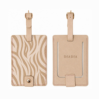 Étiquette de bagage personnalisée en cuir de haute qualité pour sublimation, forme sac de voyage, porte-badge nominatif