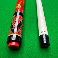 KANGXI KX-LY BLEU CARDAMOME Rouge Joint central Bâton de queue de billard 147cm 19oz Queues de carambole 12mm Taille de la pointe en acier inoxydable Décalcomanie en bois d'érable