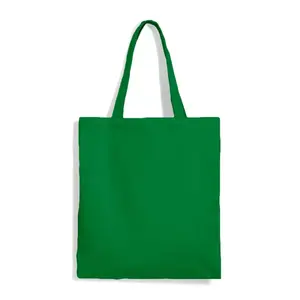Bolsa de Mano Premium 100% Algodón, Tamaño Mediano, Color Verde Kelly, Bolsa de Compras de Uso Diario con Asa para el Hombro - Product Image 1