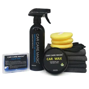 Kit de limpeza mágica para carro, sistema de limpeza automotiva, a prova d' água, lavagem em spray, limpador a seco, com rótulo privado, shampoo