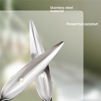 Outil de cuisine portable en acier inoxydable, ouvre-noix de coco, spatule, perceuse manuelle, outil pour fruits et légumes
