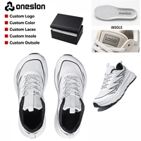 Chaussures de course respirantes à lacets personnalisées en usine, à bout large, style pieds nus, OEM ODM, baskets athlétiques antidérapantes en maille pour hommes