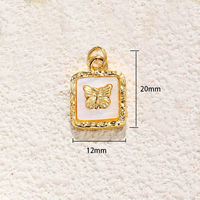 Pendentifs en gros en coquille d'ormeau naturelle, coquille blanche, pierre œil de chat, perle, étoile, lune, papillon, lettre H pour la fabrication de bijoux DIY