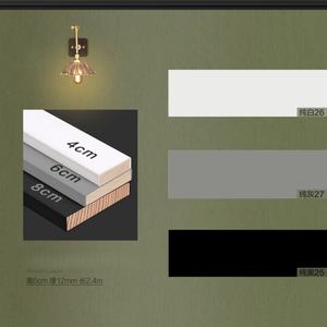 Rodapié <span class=keywords><strong>blanco</strong></span> de madera maciza pura-4/6/7/8cm de espesor, diseño plano con acabado <span class=keywords><strong>lacado</strong></span> - Product Image 3