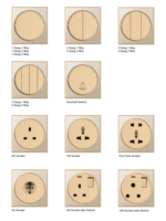 Prise double avec interrupteur, prises pour la maison, les hôtels, norme britannique et européenne, bouton en plastique, 13A, 16A, 15A, usage industriel et hospitalier