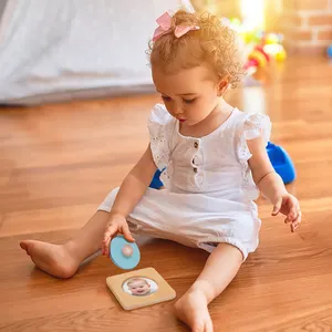 Boîte éducative précoce jouet Montessori en bois jouet bébé en bois pour tout-petit 7-12 mois