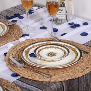 Plate Chargers Wood Placemats Non-Toxic Traditional Chinese Style <b>Party</b> Tablemats for <b>Table</b> Decoration - Product Image 4
