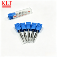 Fraise à bout sphérique KLT haute performance R1.5xD4mm à 2 dents en carbure monobloc pour alliage d'aluminium 6061 finition miroir TiCN