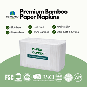 กระดาษเช็ดปากจากไม้ไผ่แบบกำหนดเองผ้าเช็ดปากพิมพ์ลาย - Product Image 3