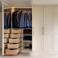 Système de dressing sur mesure style Shaker pour toute la maison, armoires de chambre en bois mélaminé de luxe