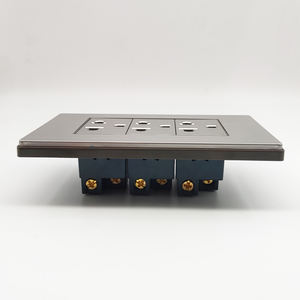 مخرج كهربائي مثبت على الحائط بمفتاح إضاءة منزلي قياسي ، مقبس ثلاثي ، منفذ كهربائي مثبت على الحائط - Product Image 5