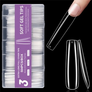 <span class=keywords><strong>Uñas</strong></span> Postizas Extra <span class=keywords><strong>Largas</strong></span> con Diseño <span class=keywords><strong>de</strong></span> Punta, Logotipo Personalizado, 504 Piezas en Caja, Transparentes, Cobertura Total, Tamaño Grande - Product Image 6