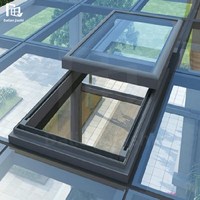 Ventana Corredera de Techo de Vidrio Automática, Eléctrica, Impermeable, de Aluminio, para Balcón o Patio, Retráctil