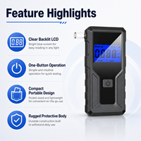 Testeur d'alcoolémie portable avec écran numérique, analyseur d'alcoolémie rechargeable par USB avec embout, haute précision