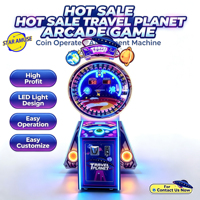 Machine d'arcade de jeu sportif STARAMUSE 2 joueurs, à monnayeur, avec boule rotative et rotation chanceuse lumineuse