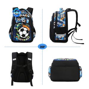 Cusangel新到16英寸蓝色足球造型男孩背包书包儿童可爱卡通防水书包 - Product Image 2