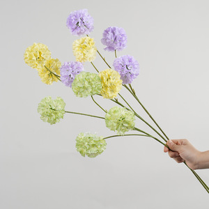 Fleurs artificielles Greenway, arrangement floral décoratif à 4 têtes, motif moulin à vent et fruits, couleurs violet, jaune, vert, pour mariage et décoration intérieure - Product Image 1