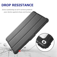 Harga pabrik sarung ipad mini 4 sarung TPU PC tahan guncangan casing lipat tiga 7.9 inci penutup gaya Folio antigoresan penyangga