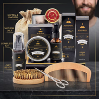 Kit de Soins de la Barbe Naturel OEM/ODM Marque Blanche, Lavant et Huile de Croissance pour une Soin Nourrissant de la Barbe Masculine