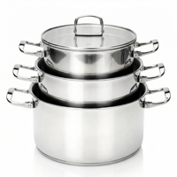 Casserole en acier inoxydable à induction avec couvercle en verre trempé, poignée pliable pour la cuisine à domicile