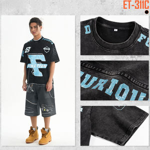 เสื้อยืดผ้าฝ้าย100% วินเทจสำหรับผู้ชายขนาดใหญ่พิเศษพิมพ์ลายสตรีทแวร์ผ้าคอตตอนแห้งเร็ว - Product Image 2