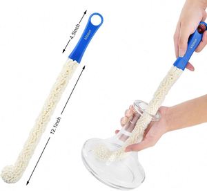 Brosse de nettoyage en mousse longue et flexible de 42,4 cm pour bouteilles en plastique, chichas, vases, carafes et bouteilles de vin - Product Image 3