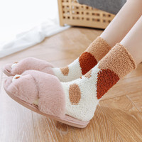 Vente en gros, chaussettes d'hiver confortables et épaisses pour femmes, chaussettes thermiques pour la maison, confortables, animaux, griffes de chat, chaussettes chaudes et duveteuses