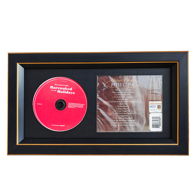 Custom Shadow Box CD Vinyl Record Frame Eco-Friendly Flower Wall Art Album Cover Music Disc Holder Decor Home Office Gift