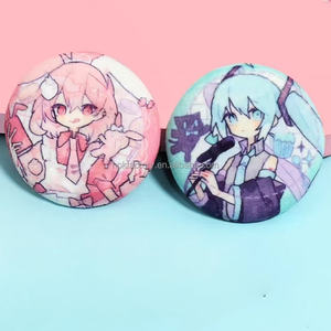 Insignias de botón decorativas de promoción personalizada Impresión de logotipo de Kpop insignia de felpa de 58mm insignia de botón de hojalata de anime - Product Image 3