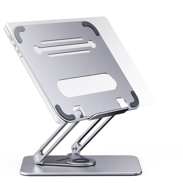 New Design Aluminum Portable Adjustable 360 Degree Swivel Base Ergonomic Laptop Stand
